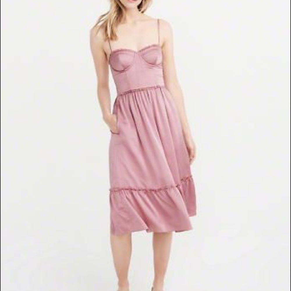 Abercrombie & Fitch Satin Midi Dress - NWT